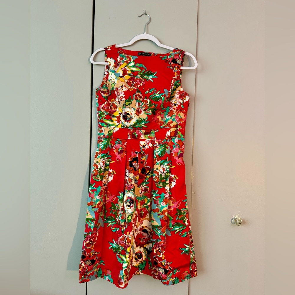 Adrianna Papell Sleeveless Floral Dress